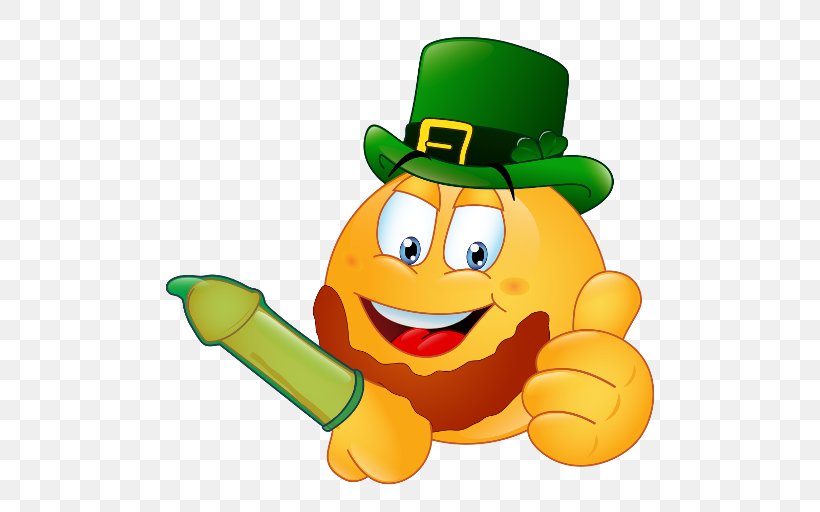 Emoji Emoticon Saint Patrick's Day Symbol Smiley, PNG, 512x512px, Emoji, Art Emoji, Emoticon, Fictional Character, Food Download Free