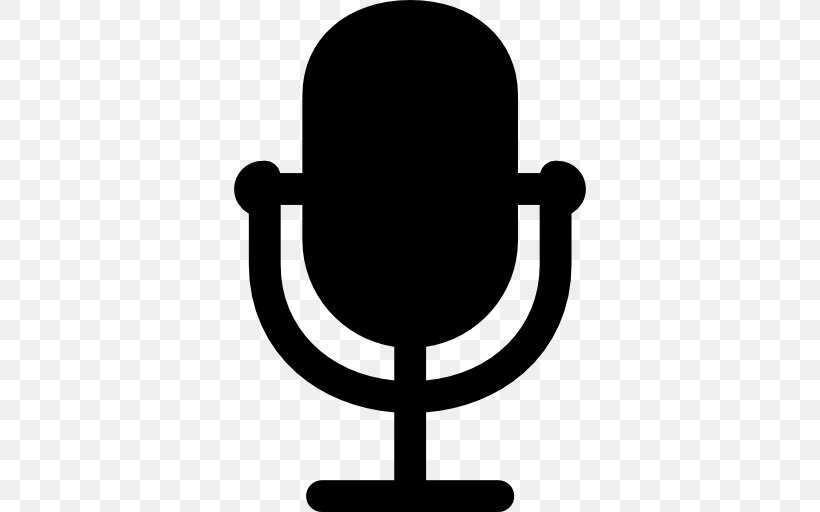 Microphone Radio Dictation Machine, PNG, 512x512px, Microphone, Audio, Black And White, Dictation Machine, Radio Download Free
