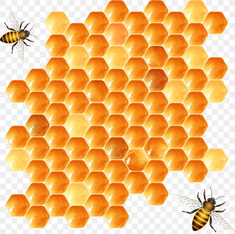 Beehive Honeycomb, PNG, 7173x7139px, Bee, Beehive, Hexagon, Honey, Honey Bee Download Free