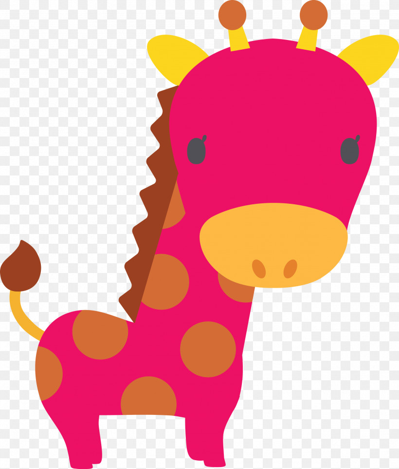 Pink Cartoon Giraffe Snout Animal Figure, PNG, 2557x3000px, Pink, Animal Figure, Cartoon, Giraffe, Giraffidae Download Free