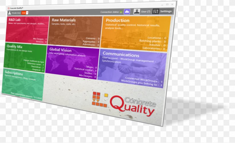 Concrete Quality Control Computer Software Quality Management Software Quality, PNG, 1024x626px, Concrete, Advertising, Brand, Computer Software, Concrete Plant Download Free