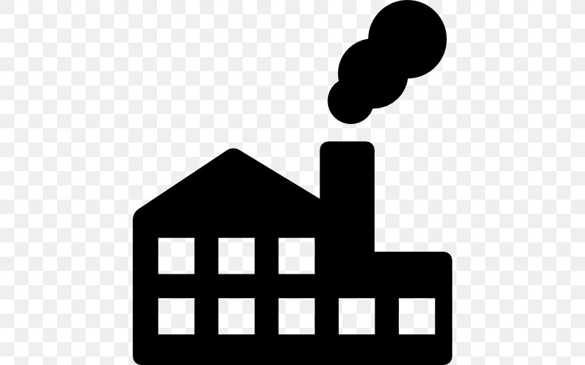 Factory Building Industry Pollution Clip Art, PNG, 512x512px, Factory, Area, Black, Black And White, Brand Download Free