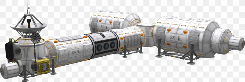 Kerbal Space Program Space Station Game Science Car, PNG, 2113x711px, Kerbal Space Program, Auto Part, Car, Cylinder, Data Download Free