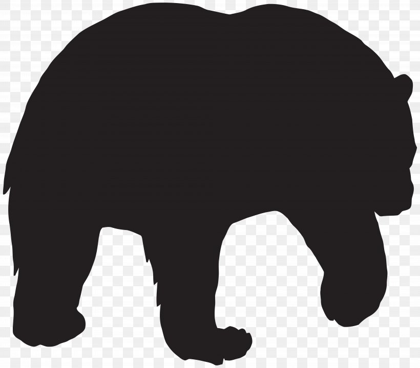 Silhouette Polar Bear American Black Bear Clip Art, PNG, 8000x7032px, Silhouette, American Black Bear, Animal, Art, Bear Download Free