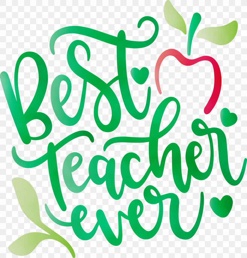 Logo Calligraphy Leaf Green Line, PNG, 2872x2999px, Teachers Day, Area, Best Teacher, Calligraphy, Flower Download Free