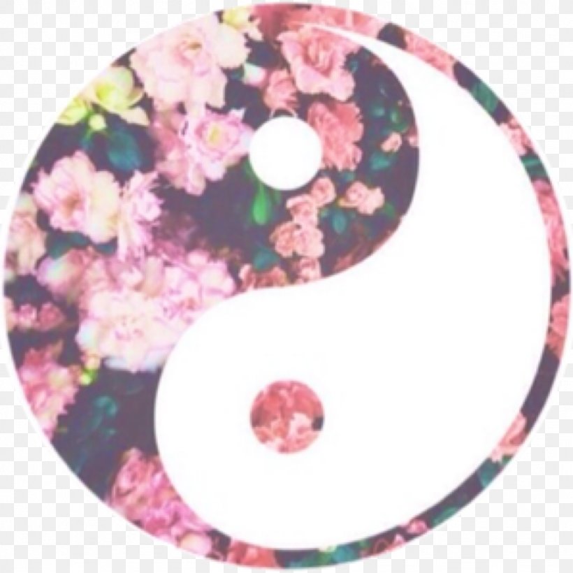 Yin And Yang Flower Drawing Desktop Wallpaper, PNG, 1024x1024px, Yin And Yang, Art, Doodle, Drawing, Floral Design Download Free