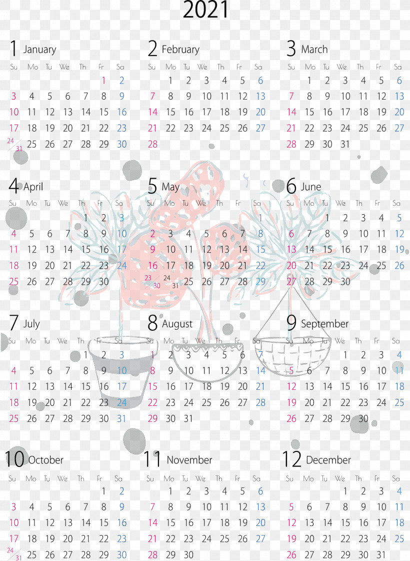 2021 Yearly Calendar, PNG, 2194x3000px, 2021 Yearly Calendar, August, Calendar System, Calendario Laboral, December Download Free