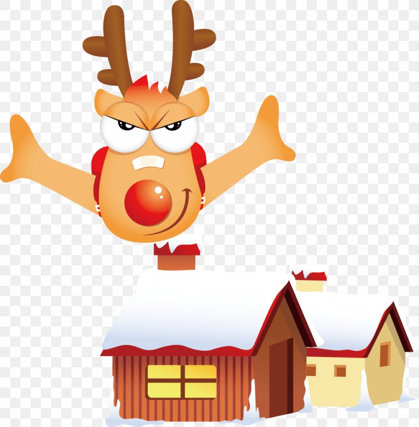 Christmas Drawing, PNG, 984x1005px, Christmas, Cartoon, Deer, Drawing, Fictional Character Download Free