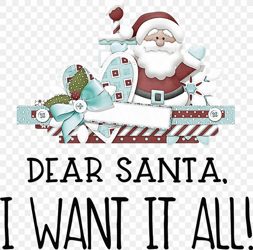 Dear Santa Christmas, PNG, 3000x2966px, Dear Santa, Cartoon, Christmas, Christmas Day, Christmas Lights Download Free
