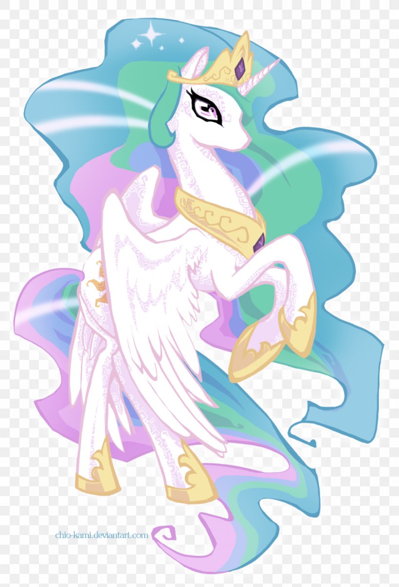 Pony Princess Celestia DeviantArt Winged Unicorn Illustration, PNG, 900x1325px, Watercolor, Cartoon, Flower, Frame, Heart Download Free