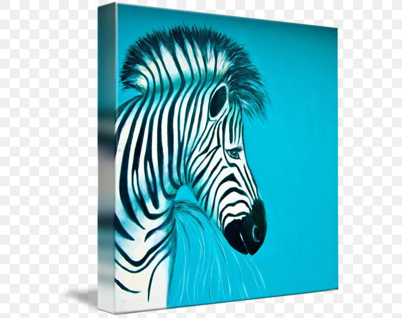 Quagga Gallery Wrap Zebra Canvas Art, PNG, 575x650px, Quagga, Aqua, Art, Canvas, Electric Blue Download Free
