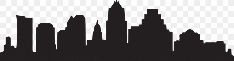Skyline Silhouette, PNG, 1200x316px, Skyline, Austin, Black And White, City, Cityscape Download Free