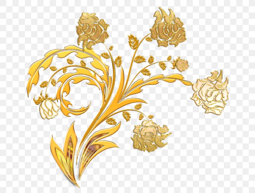 Flower Gold Ornament Clip Art, PNG, 699x619px, Flower, Body Jewelry, Commodity, Flora, Flowering Plant Download Free