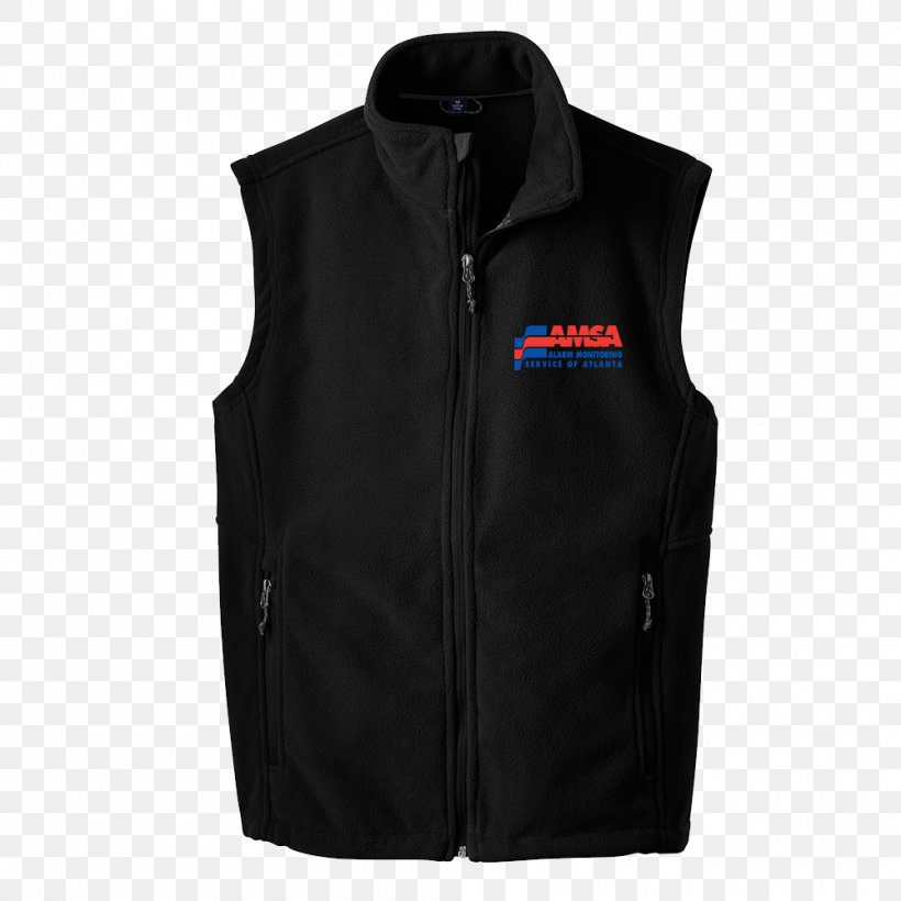 Gilets T-shirt Clothing Jacket Polar Fleece, PNG, 1000x1000px, Gilets, Bathing Ape, Black, Clothing, Factory Outlet Shop Download Free