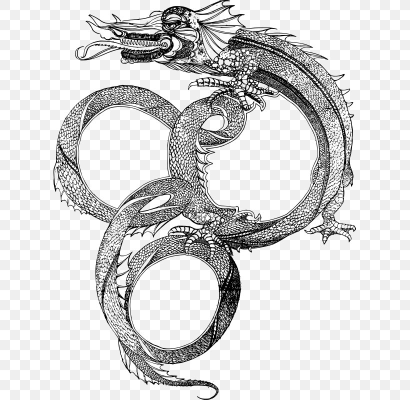 China Chinese Dragon Clip Art, PNG, 605x800px, China, Black And White, Body Jewelry, Chinese Dragon, Chinese New Year Download Free