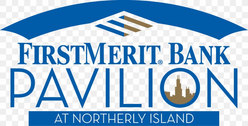Huntington Bank Pavilion At Northerly Island Logo Brand Organization, PNG, 1053x536px, Logo, Area, Bank, Blue, Brand Download Free