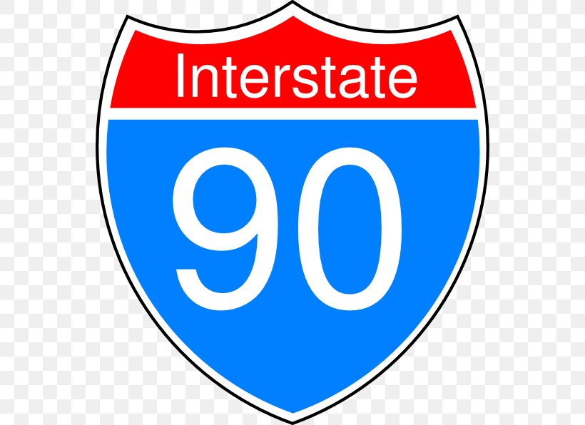Interstate 90 In Idaho Logo US Interstate Highway System Road, PNG, 552x596px, Interstate 90, Area, Blue, Brand, Highway Download Free