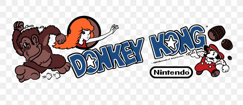 Donkey Kong 3 Arcade Game Donkey Kong Jr. Clip Art, PNG, 4173x1811px, Donkey Kong, Arcade Game, Area, Art, Brand Download Free