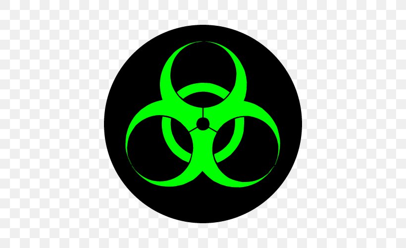 Biological Hazard Hazard Symbol Sign, PNG, 500x500px, Biological Hazard, Craft Magnets, Dangerous Goods, Embroidered Patch, Green Download Free