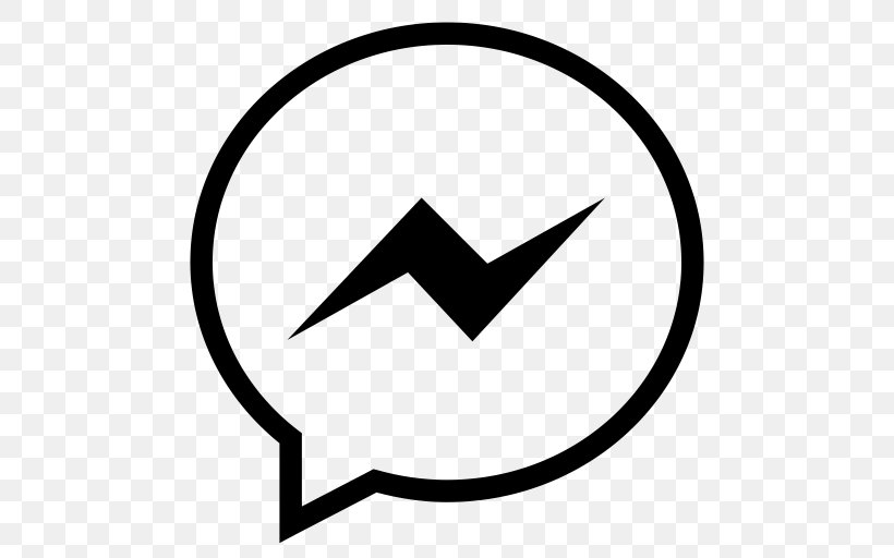 Facebook Messenger Clip Art, PNG, 512x512px, Facebook Messenger, Area, Black, Black And White, Brand Download Free