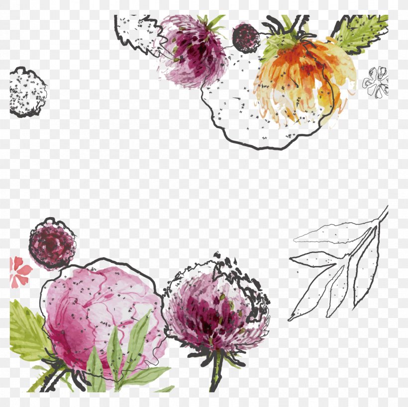 Watercolor Flowers, PNG, 1181x1181px, Watercolour Flowers, Cut Flowers, Flora, Floral Design, Floristry Download Free