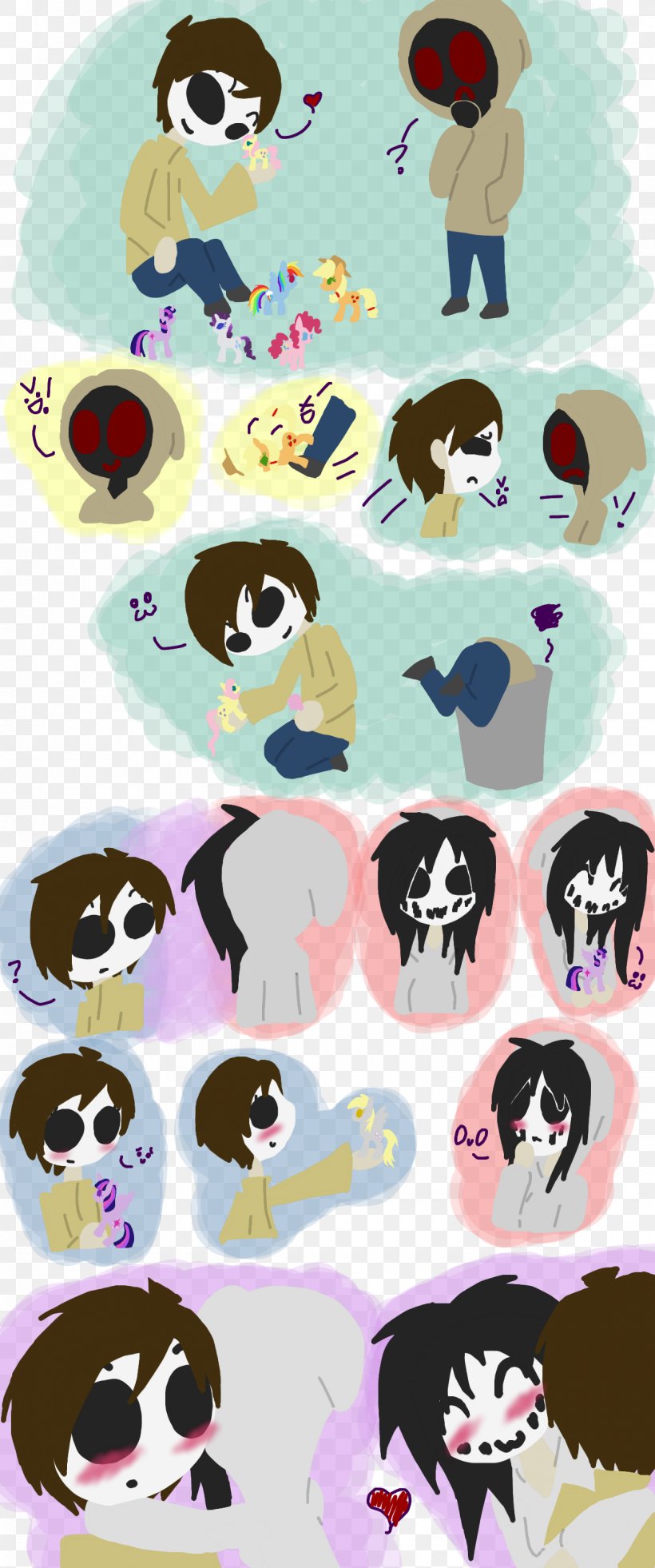 My Little Pony Creepypasta Hoodie Love, PNG, 1240x2968px, Watercolor, Cartoon, Flower, Frame, Heart Download Free
