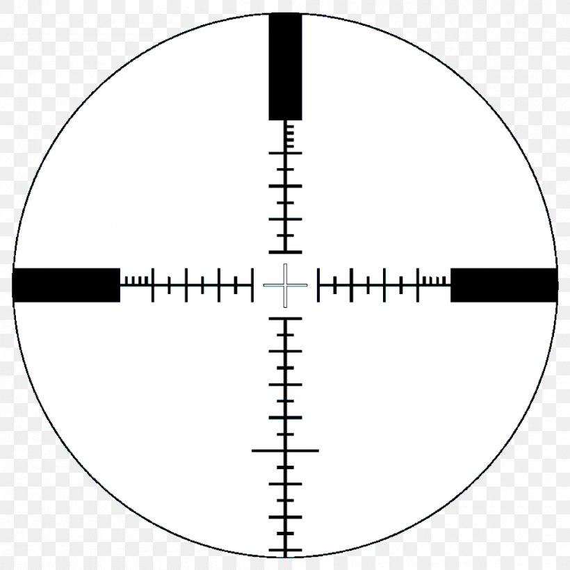 Reticle Telescopic Sight Milliradian Image, PNG, 1000x1000px, Reticle, Area, Diagram, Magnification, Milliradian Download Free