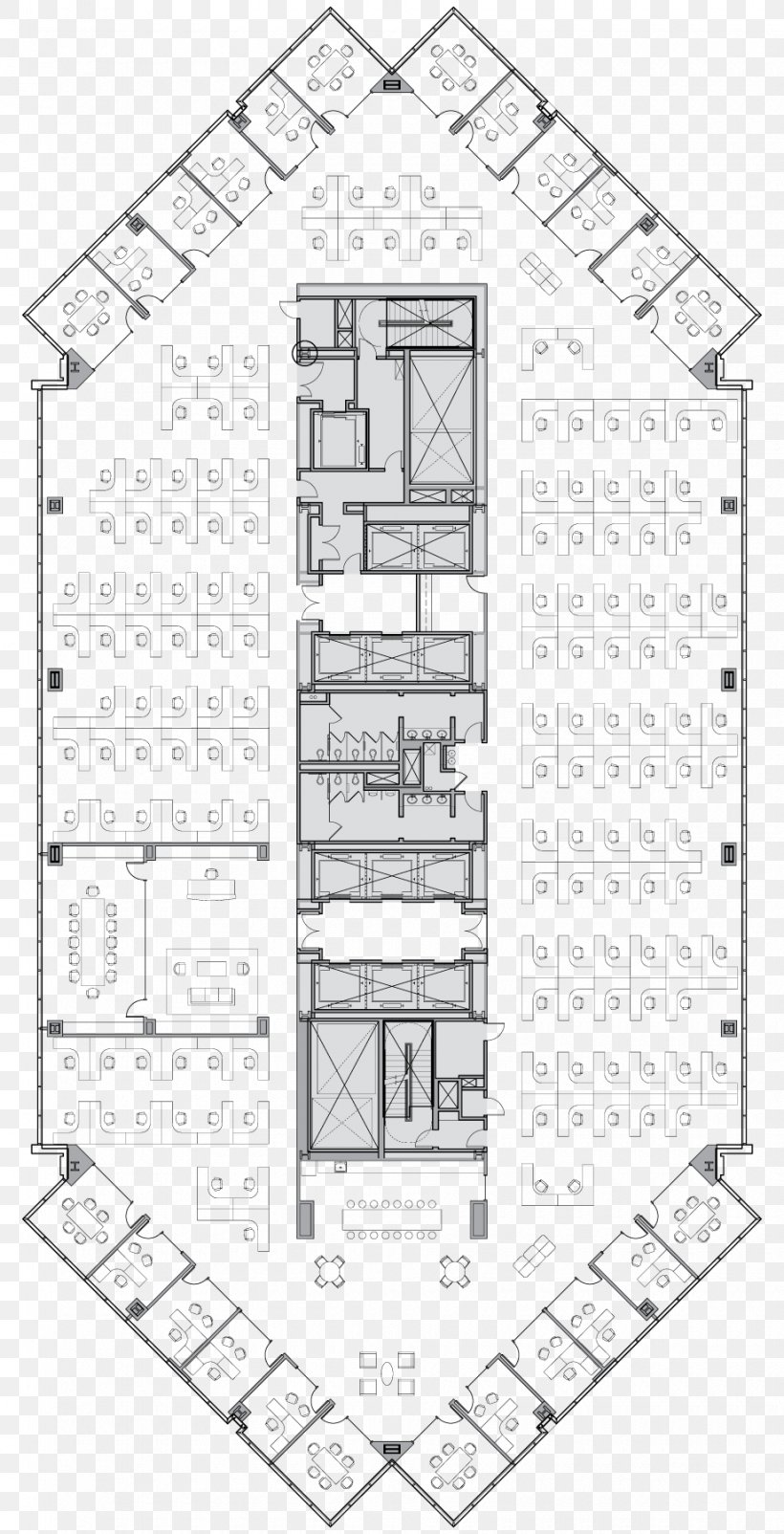 Floor Plan Architecture Highrise Building Architectural