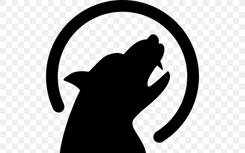Gray Wolf Werewolf Symbol, PNG, 512x512px, Gray Wolf, Artwork, Black, Black And White, Hand Download Free