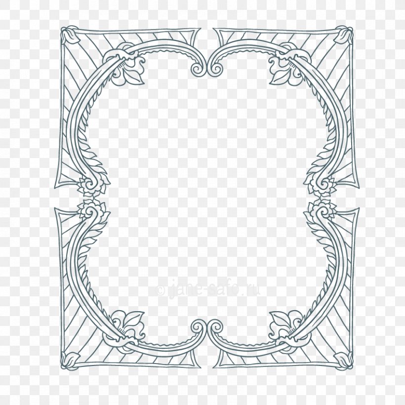 Picture Frames Line Art Pattern, PNG, 850x850px, Picture Frames, Area, Black And White, Blue, Border Download Free