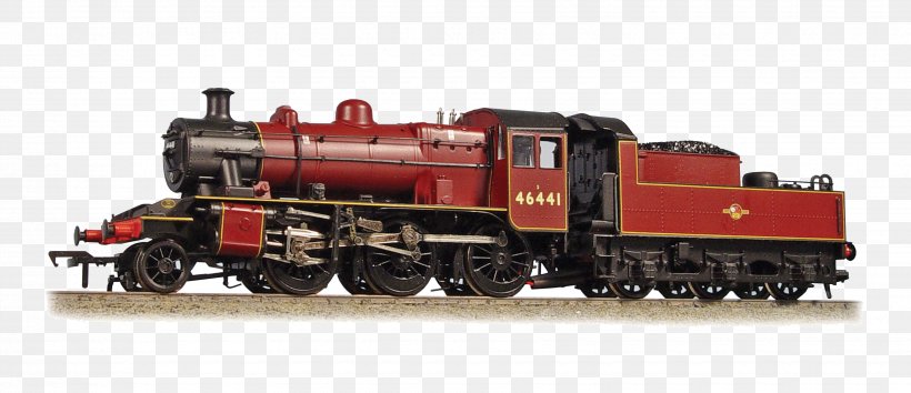 Train Rail Transport Locomotive Rolling Stock LMS Ivatt Class 2 2-6-0, PNG, 3450x1491px, Train, Br Standard Class 4 264t, Electric Locomotive, Engine, George Ivatt Download Free