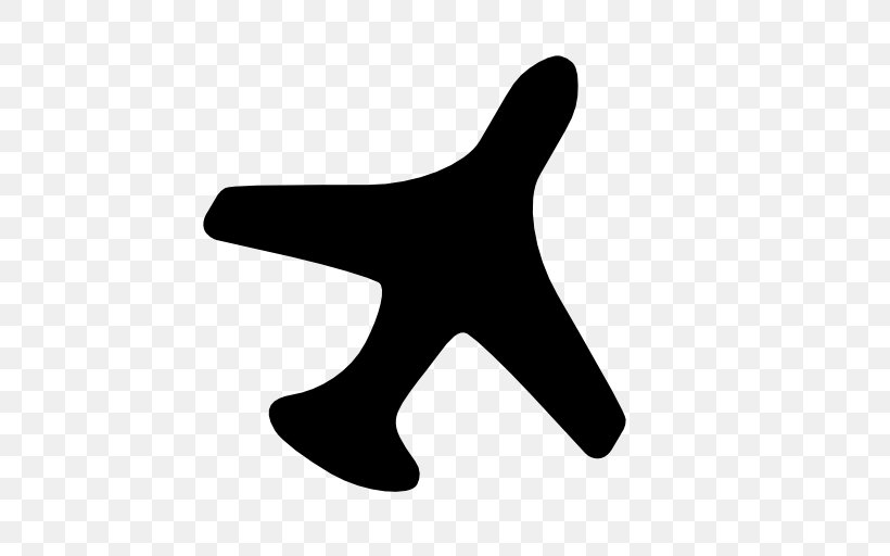 Airplane Aircraft Arrow, PNG, 512x512px, Airplane, Aircraft, Black And White, Computer Software, Finger Download Free