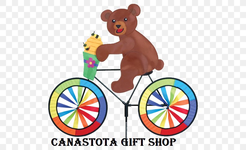 Brown Bear Bicycle Wheels Cycling, PNG, 500x500px, Watercolor, Cartoon, Flower, Frame, Heart Download Free