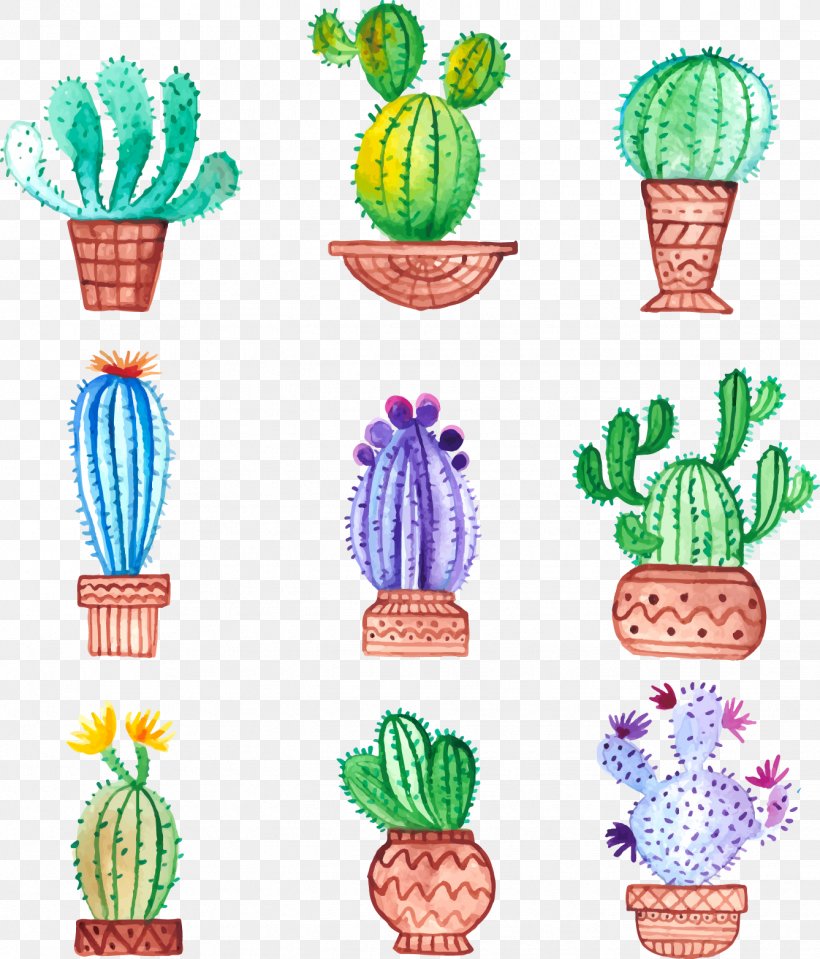 Cactaceae Watercolor Painting Drawing, PNG, 1338x1565px, Cactaceae, Art, Cactus, Caryophyllales, Drawing Download Free