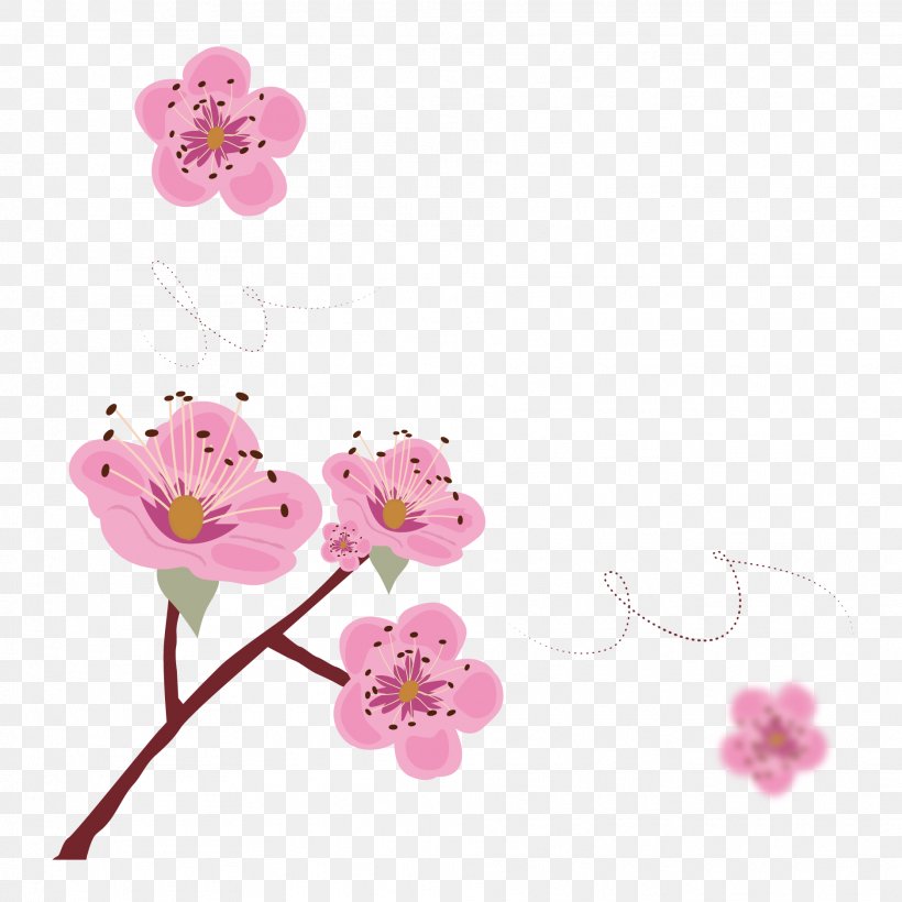 Cherry Blossom Poster Illustration, PNG, 1875x1875px, Cherry Blossom, Advertising, Blossom, Cherry, Drawing Download Free