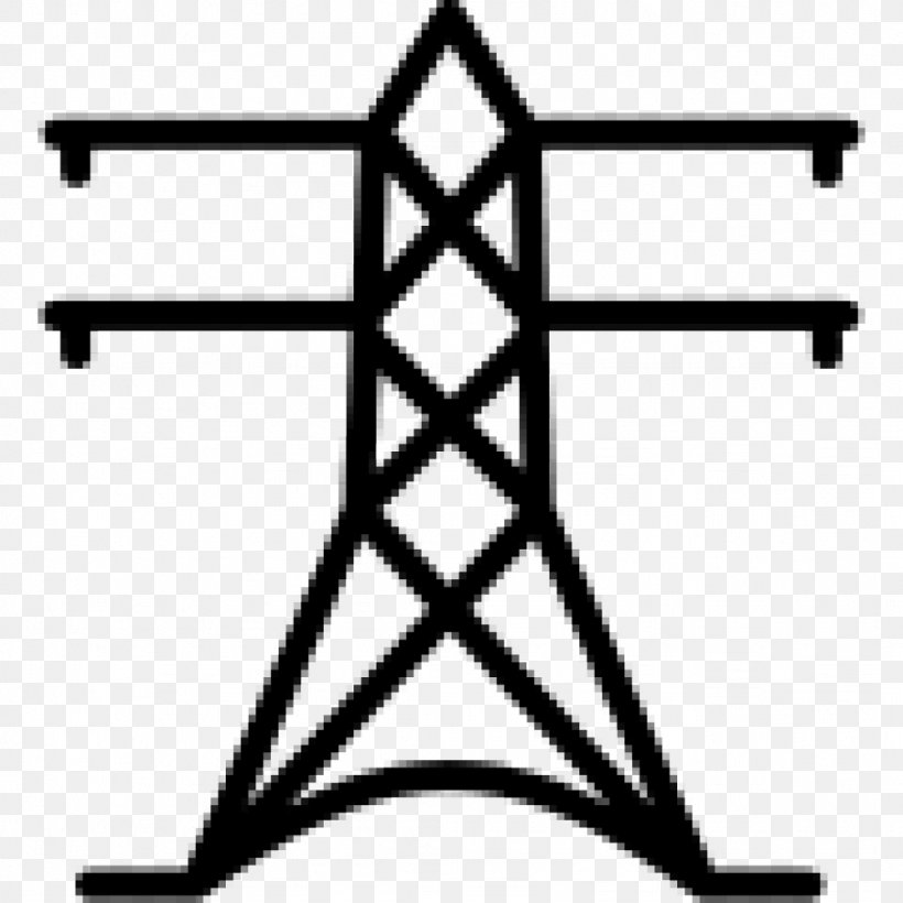 Electricity Transmission Tower Utility Pole Electric Power Electrical Engineering, PNG, 1024x1024px, Electricity, Black, Black And White, Business, Electric Power Download Free