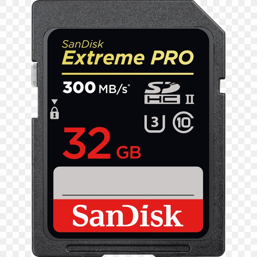 Flash Memory Cards Secure Digital SanDisk SDXC, PNG, 1000x1000px, Flash Memory Cards, Computer Data Storage, Electronic Device, Electronics Accessory, Flash Memory Download Free