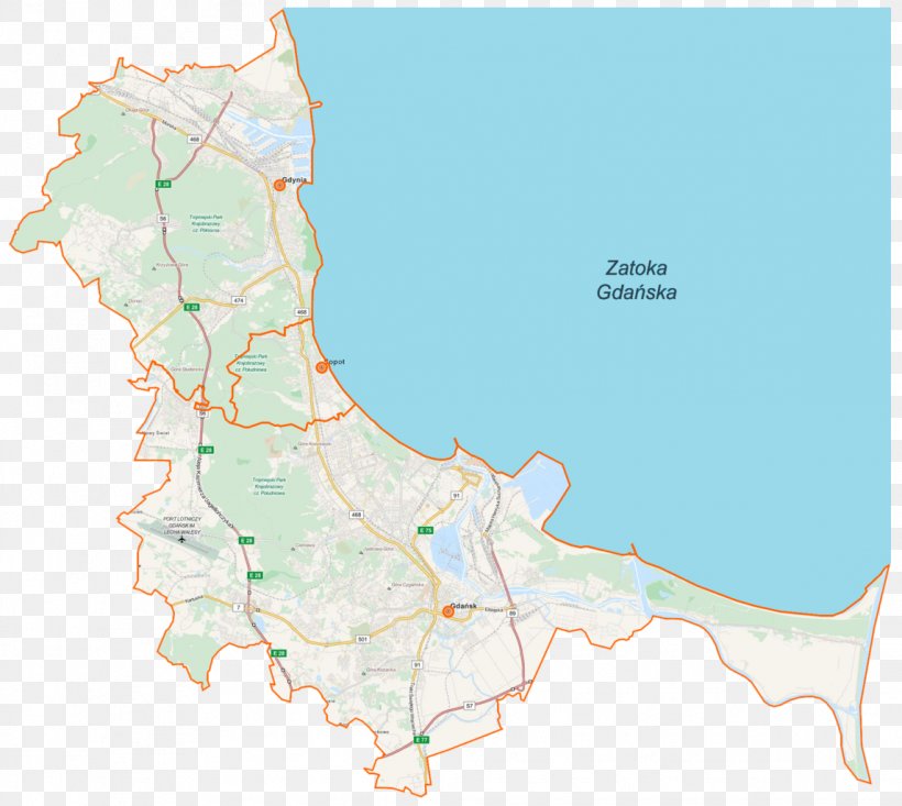 Gdańsk Gdynia Sopot Map Głogowo, PNG, 1145x1024px, Gdansk, Area, City, Ecoregion, Encyclopedia Download Free