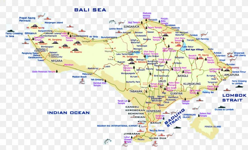 Lake Bratan  Bali  Map