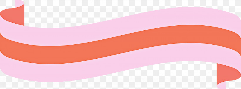 Ribbon S Ribbon, PNG, 4152x1546px, Ribbon, Line, Material Property, Orange, Peach Download Free