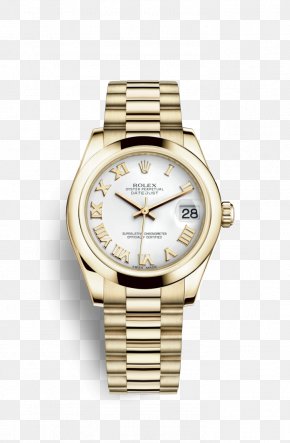Rolex - Rolex Datejust Counterfeit Watch Gold PNG