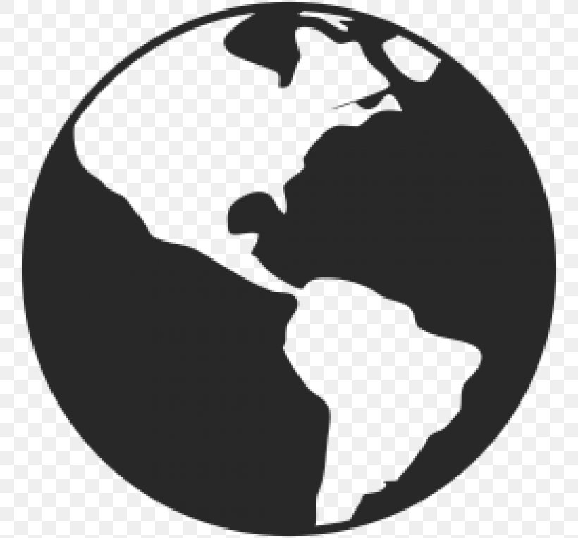 World Map Globe Vector Graphics Earth, PNG, 764x764px, World, Art, Black And White, Earth, Globe Download Free