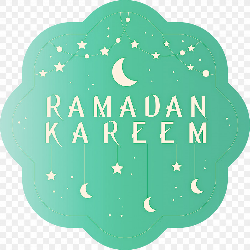 Ramadan Ramadan Kareem, PNG, 3000x3000px, Ramadan, Aqua M, Green, Ramadan Kareem, Text Download Free