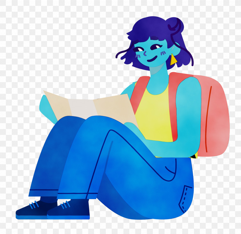 Cartoon Character Electric Blue M Electric Blue / M Shoe, PNG, 2500x2433px, Sitting, Behavior, Cartoon, Character, Electric Blue M Download Free