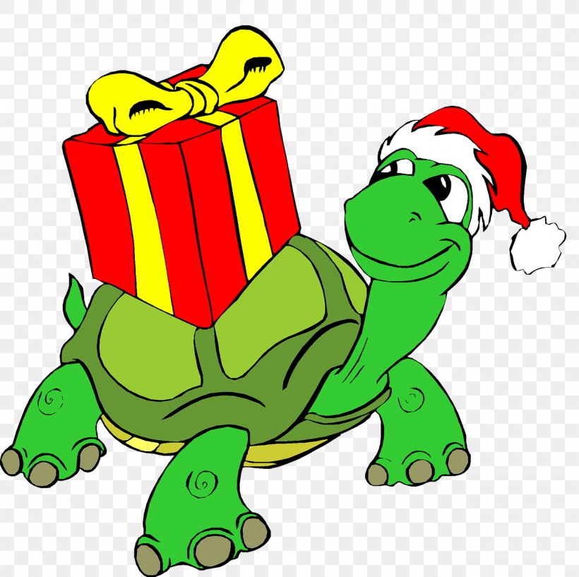Turtle Santa Claus Christmas Ornament Clip Art, PNG, 1280x1276px, Turtle, Amphibian, Animal Figure, Area, Art Download Free