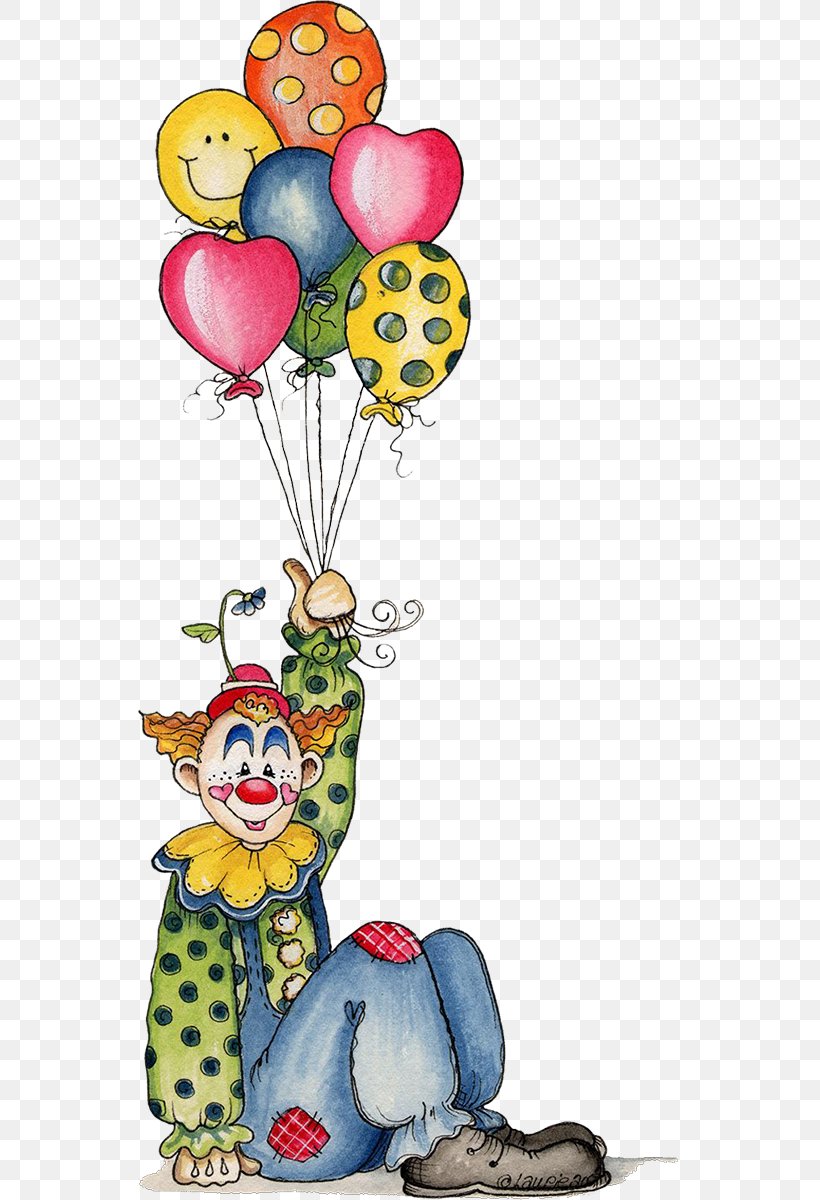 Birthday Clown Clip Art, PNG, 543x1200px, Watercolor, Cartoon, Flower, Frame, Heart Download Free
