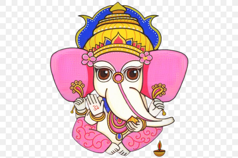 Ganesh Chaturthi Chaturthi, PNG, 486x545px, Ganesha, Cartoon, Drawing, Ganesh Chaturthi, Pink Download Free