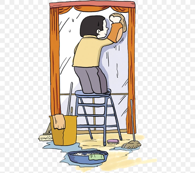 Microsoft Windows Glass Cleaning, PNG, 500x726px, Window, Art, Cartoon, Chair, Cleaner Download Free