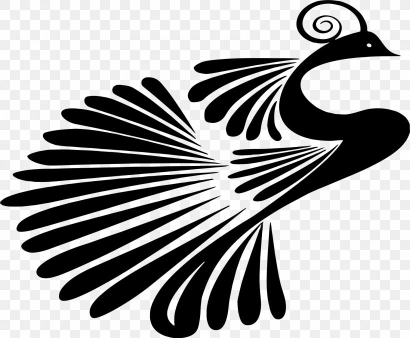 Bird Peafowl Feather Clip Art, PNG, 1773x1462px, Bird, Asiatic Peafowl, Beak, Black And White, Feather Download Free