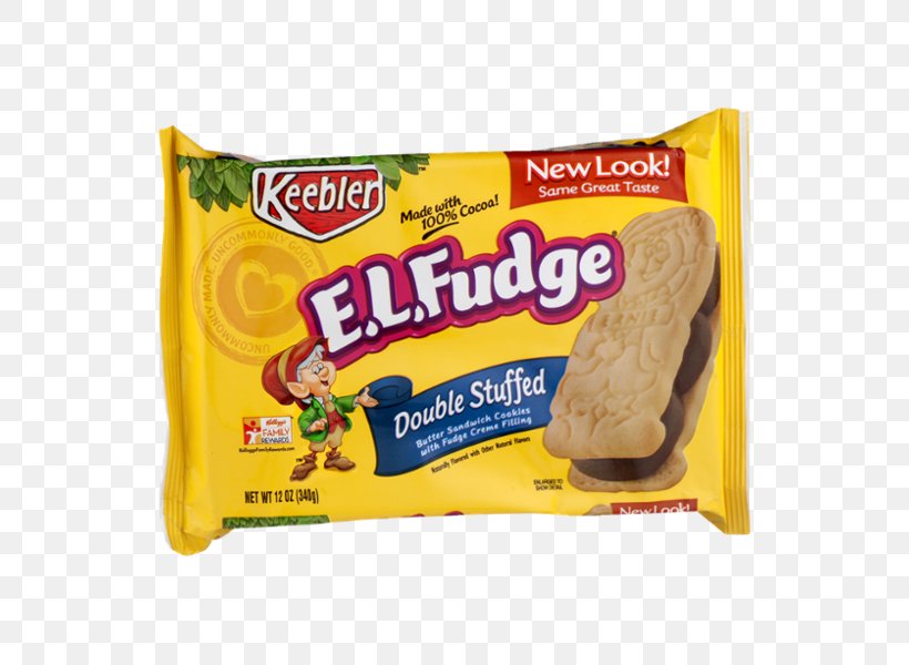 Keebler E.L. Fudge Cookies Stuffing Chocolate Chip Cookie Chocolate Brownie, PNG, 600x600px, Fudge, Biscuits, Chocolate Brownie, Chocolate Chip Cookie, Cream Download Free